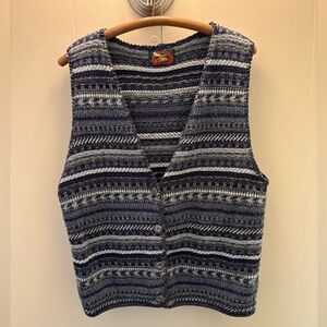 VINTAGE Striped Knit Vest